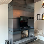 Dark Grey Fireplace